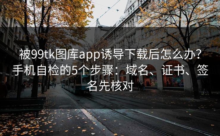 被99tk图库app诱导下载后怎么办？手机自检的5个步骤：域名、证书、签名先核对